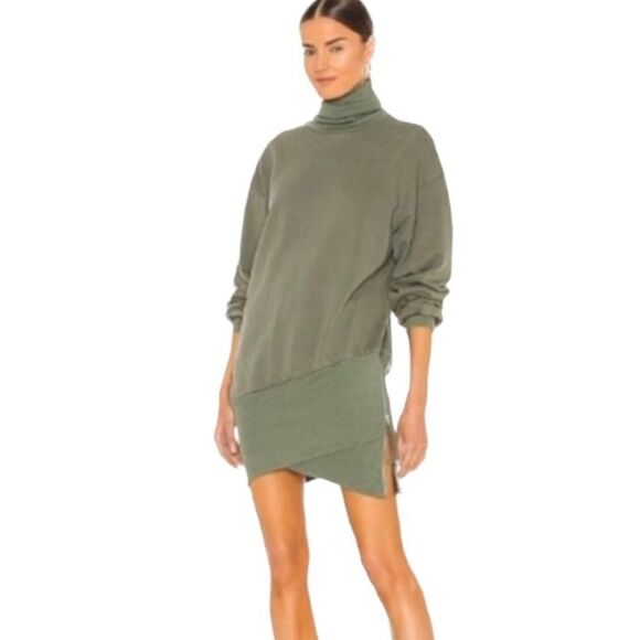 Young Fabulous & Broke Turtleneck Side Zip Sweater Sweatshirt Dress M - Picture 4 of 11